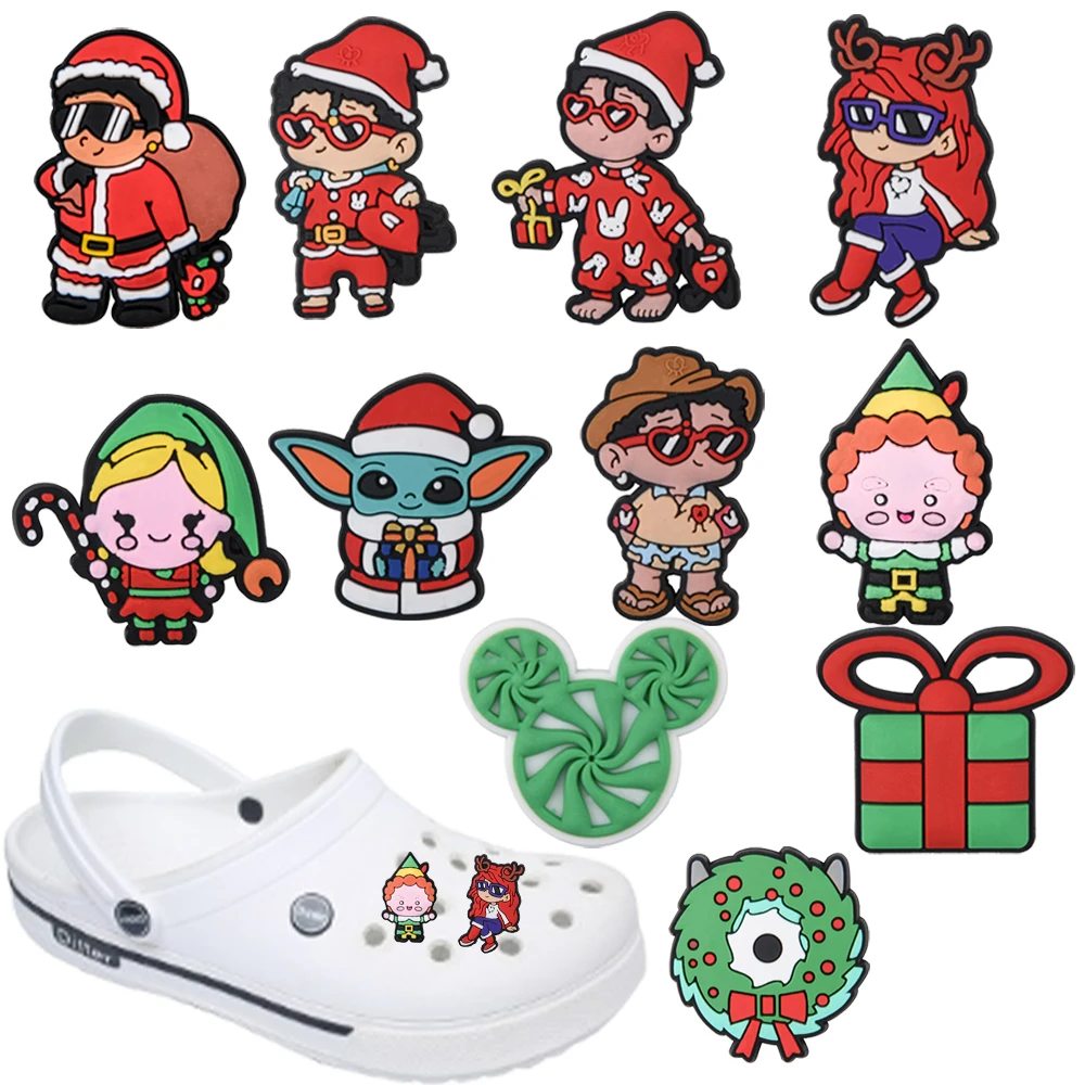 Рождественские-новые-1-11-шт-мультяшная-серия-подвески-для-обуви-из-ПВХ-аксессуары-съемные-водонепроницаемые-аксессуары-«сделай-сам»-подарки-для-детской-вечеринки