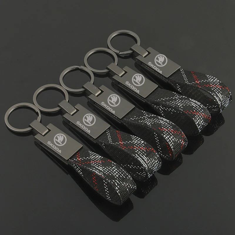 Car Logo Keychain Key Ring Chain Pendant Gifts Styling For Skoda Octavia Rapid Fabia Kodiaq Scala Karoq Kamiq Superb Accessories