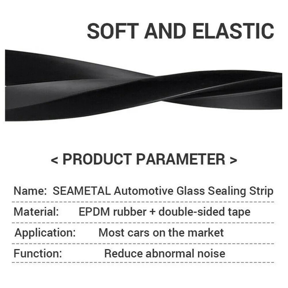 2meters 2M Sealed Strips for Black Weatherstrip Car Door Side for edge Moulding Rubber Seal Strip Trim for v Shape for durable