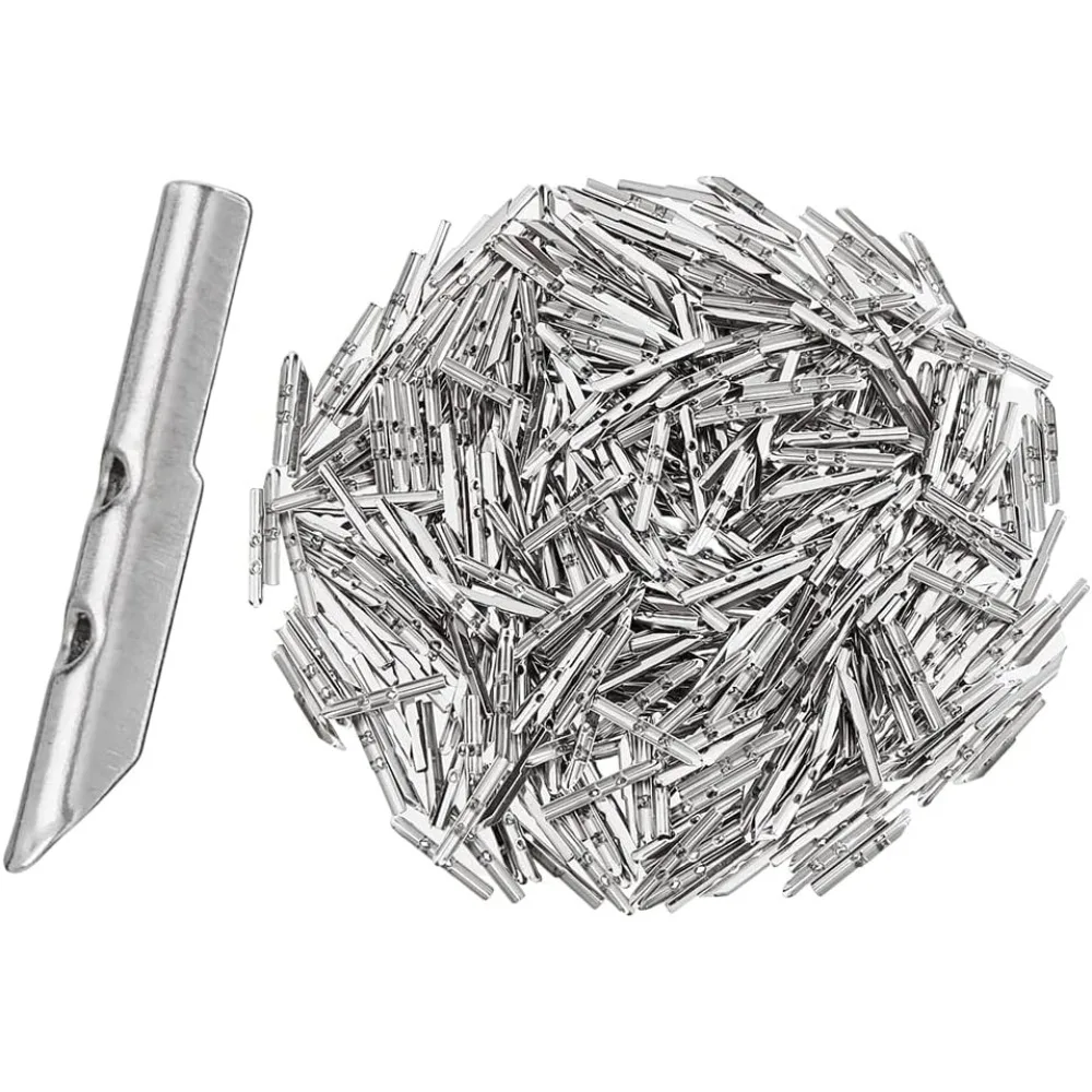 300 قطعة قفل الحبل الشائك المرن 4 مللي متر واسعة الحبل حلقة الفرقة المعدنية ينتهي DIY بها بنفسك المجلات حذاء الدانتيل استبدال عدة #1