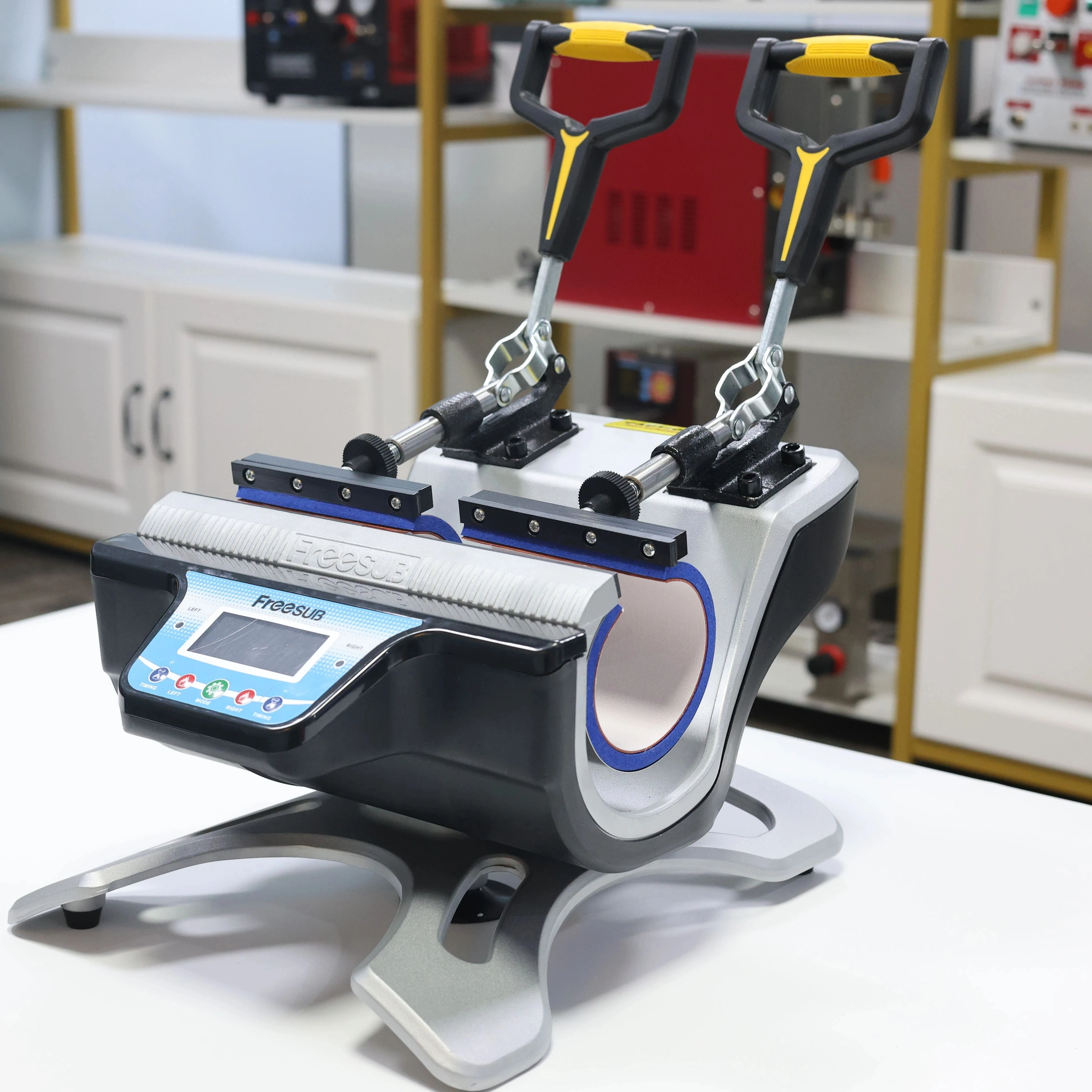 

Double Station Mug Press Machine Sublimation Heat Press Machine for Double 11oz Cups Printing ST-210