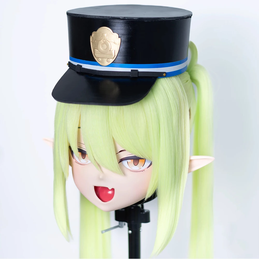 (MEO0364) Customize Handmade Full Head Lockable Crossdress Male to Female Japanese Cartoon Anime Game Character Kigurumi Mask