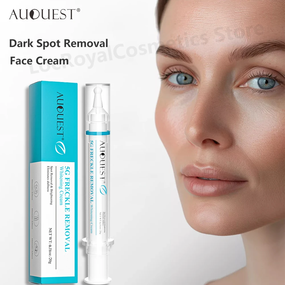 

AuQuest Vitamin C Dark Spot Remover Cream Hyaluronic Acid for Face Whitening Moisturizing Freckles Removal Facial Skin Care