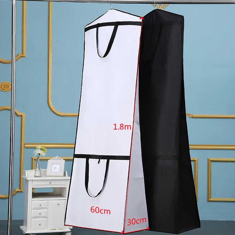 Dual-use Foldable Thicken Wedding Dress Dust Cover Women Gown Robe Storage Bags for Home Long Section Clothes Protector FG001