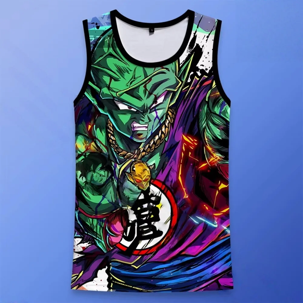 2026 Hot-selling Summer Dragon Ball Retro Fitness Vest Men's Oversized 3D Printed Vest Family Unisex Children's Sports Shirt