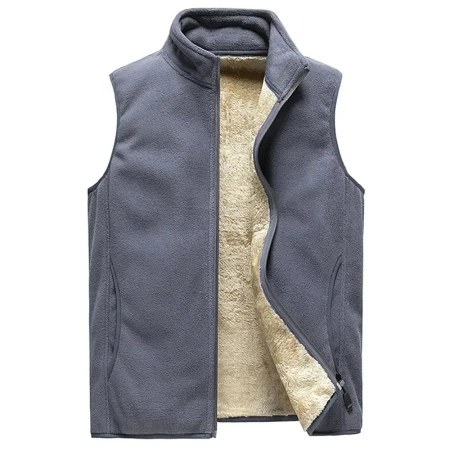 2024 Men's Oversized Cashmere Sleeveless Vest Jackets Fashion Wool Vest Male Cotton-Padded Vests Coats Men Warm Waistcoats 8XL