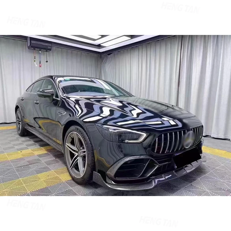 For Mercedes Benz AMG GT43 GT50 GT53 2019-2023 Carbon Fiber Car Front Bumper Splitter Front Lip Chin Spoiler Diffuser Parts Body