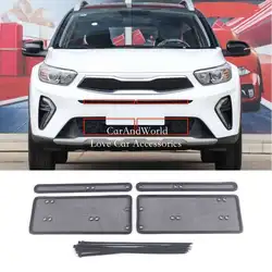 Stainless Steel Middle Grilles Insert Screening Net Insect Protecte Guard Mesh Cover Trim Car Accessory For KIA Stonic 2021-2024