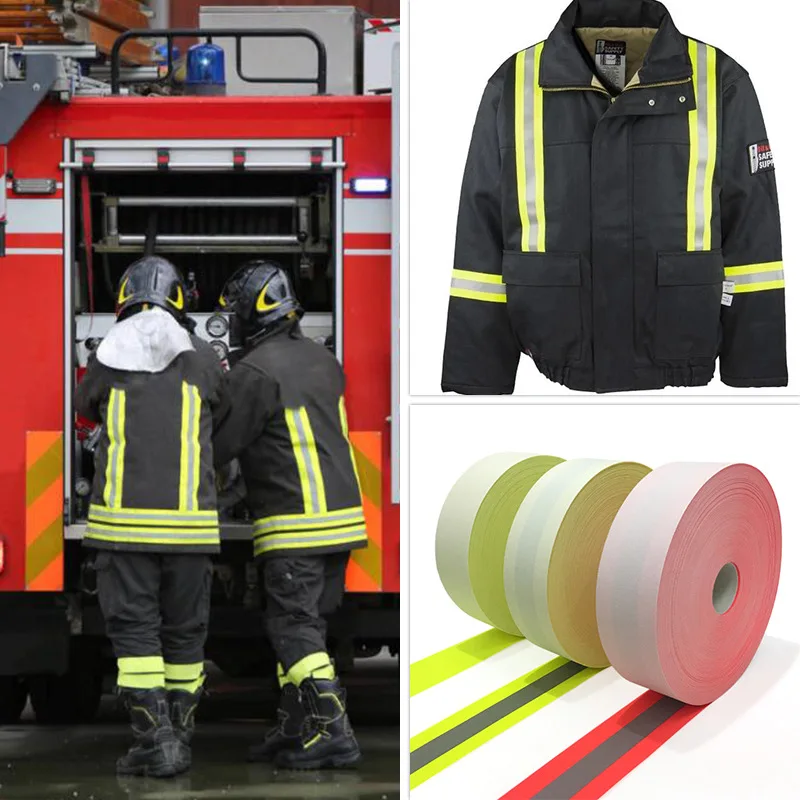 5cm Full Cotton Flame Retardant Warning Reflective Tape Traffic Safety Garment Reflector Material