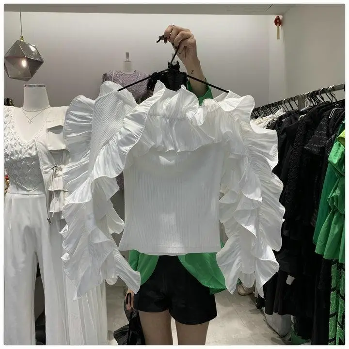 الربيع والخريف جديد واحد كلمة طوق المشاهير الرجعية المتخصصة تصميم الشعور فطر قصير ضئيلة محبوك سترة المرأة