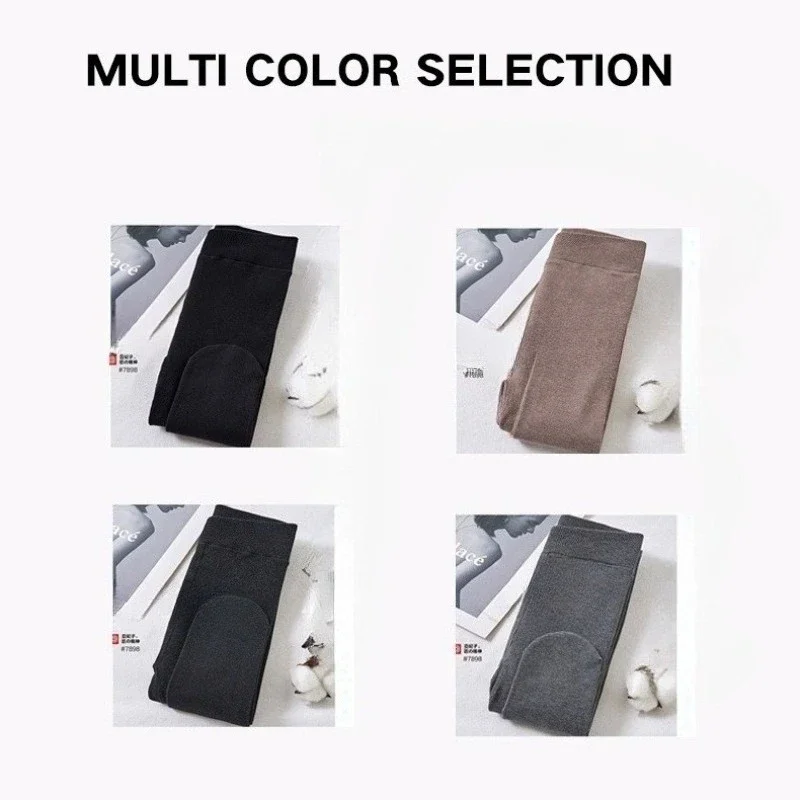 Tamanho grande velo engrossado meia-calça para mulheres cintura alta hip elevador legging térmica outono inverno moldar meia-calça fina