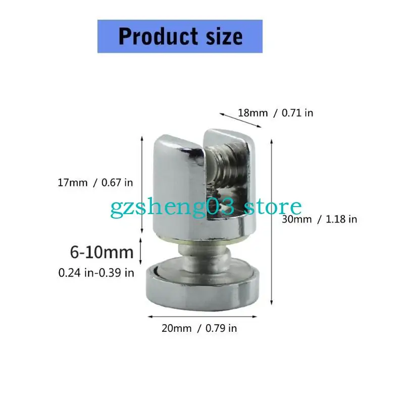 U75C 고정 클램프 10-12mm 두께 유리 조절 가능한 코너 브래킷 유리 지지대