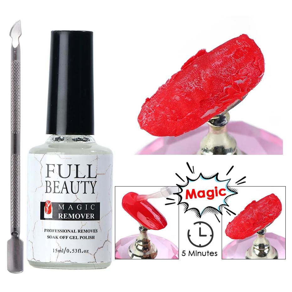 Desengrasante mágico Burst para manicura, removedor de esmalte de Gel, toallitas sin pelusa, limpiador de laca de uñas acrílicas, BE1038-1, 15ml