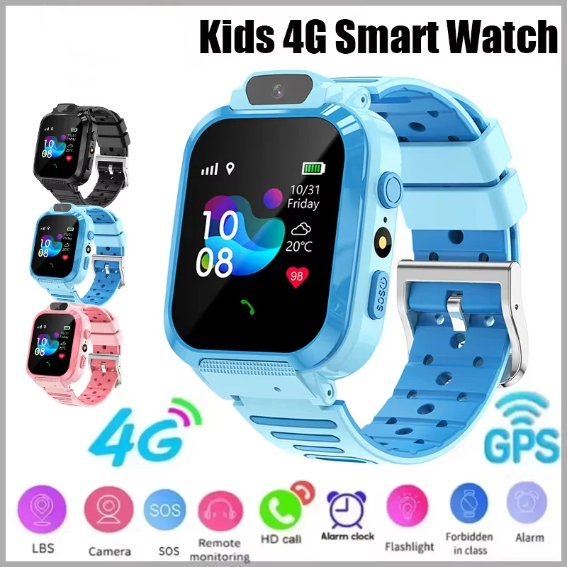 Reloj inteligente para niños SOS ubicación GPS llamada telefónica tarjeta Sim reloj inteligente para niños cámara impermeable reloj actualizado para regalo de niños