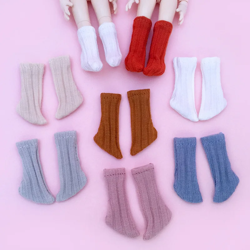 OB11 Doll Clothes Socks Suit for P9/GSC Plain Long Socks 1/12 BJD Socks Accessory 1Pair