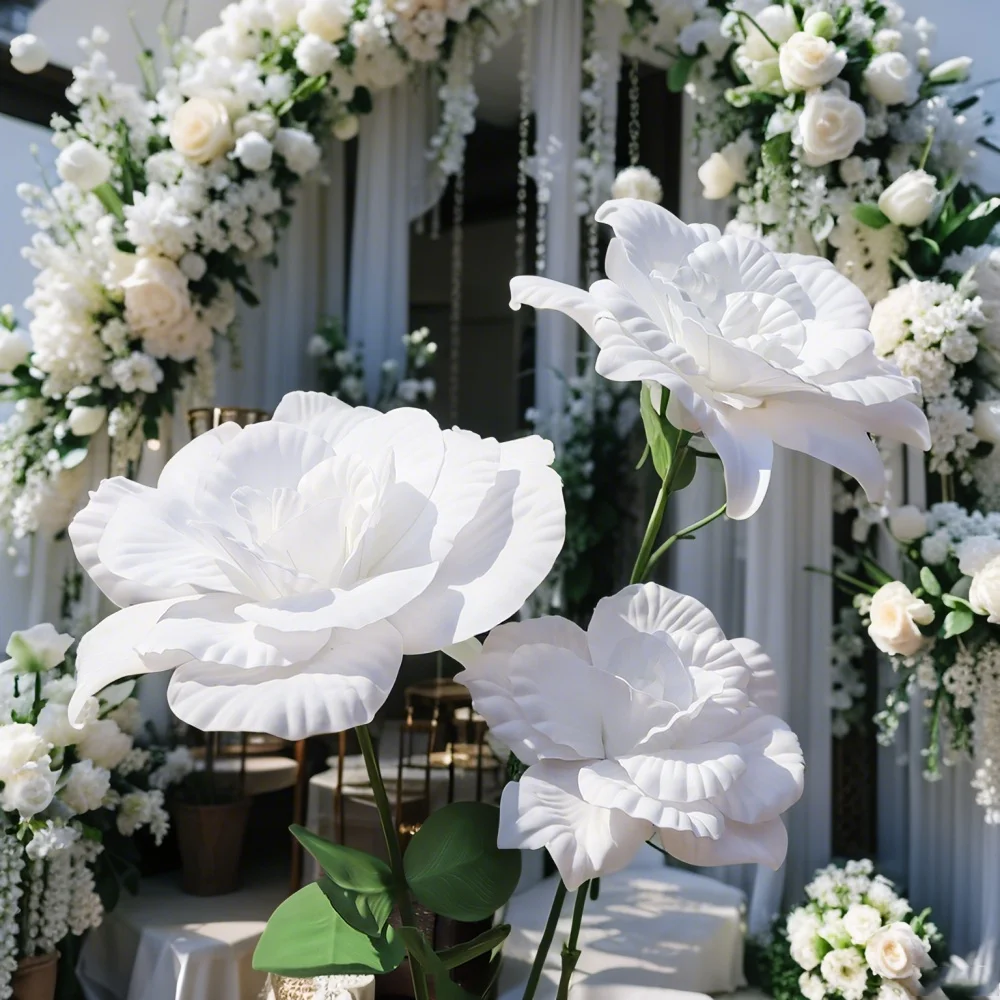 

Искусственный гигантский пенопластовый розовый свадебный фон искусственный цветок стена дорога обозначено своими руками