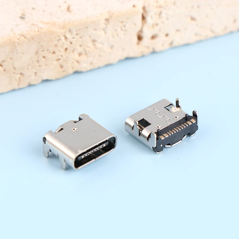 Connecteur USB Type C Femelle, Port de Charge Jack 2/6/16 Broches, Prise Type-C, Soudure PCB SMD SMT, Bricolage Réparation, Adaptateur Type C