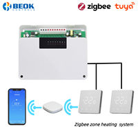 Beok Zigbee Zone Heating System Hub Controller for Gas Boiler Actuator Tuya Thermostat Water Floor Heating with Alexa Googlehome
