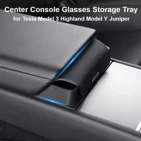 Central Armrest Storage Box for Tesla Model 3 Y Highland Juniper 2025 Car Glasses Phone Storage Case Multi Functional Accessorie