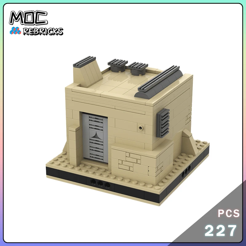 MOC Street View Series Modulo tridimensionale della casa del deserto Set di blocchi di costruzione Originalità Giocattolo di mattoni senior fai-da-te Regalo di festa