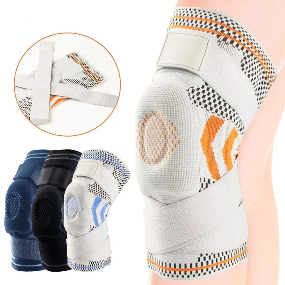 

Durable Nylon Silicone Knee Pad Stabilizers Elastic Compression Knee Sleeve Bandage Knee Support Men Women