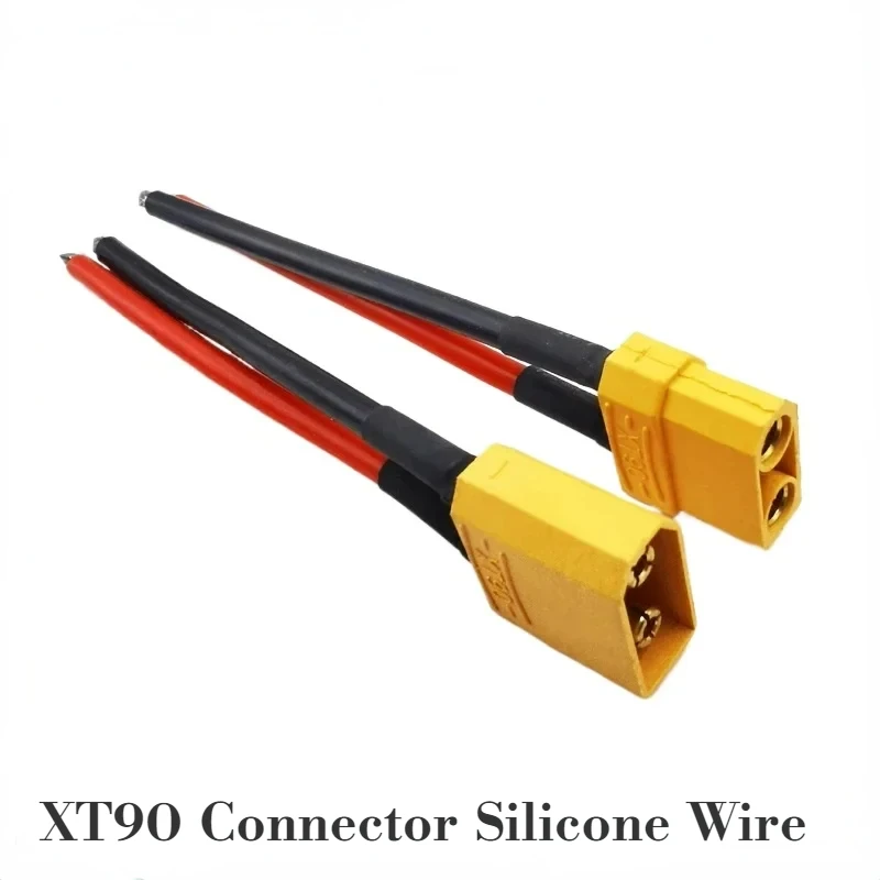 2PC XT90 Female Male Connector Cable with 100mm 12awg Silicone Wire ESC Charger for Rc Lipo Battery Rc Drone Car Boat FPV Racing