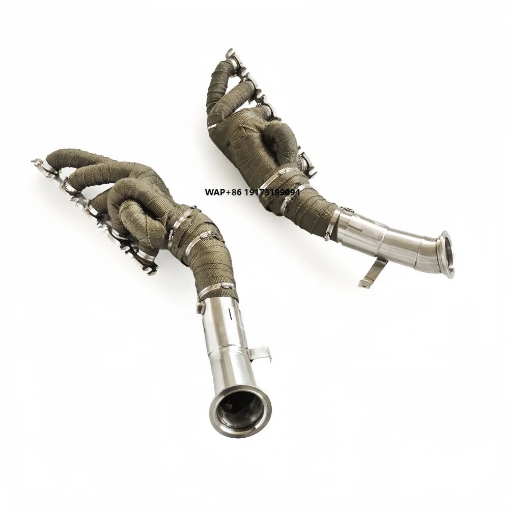 High-flow Exhaust Manifold for  Huracan STO Spyder 5.2 2019+ Exhaust Pipe Catalytic Converter with Heat