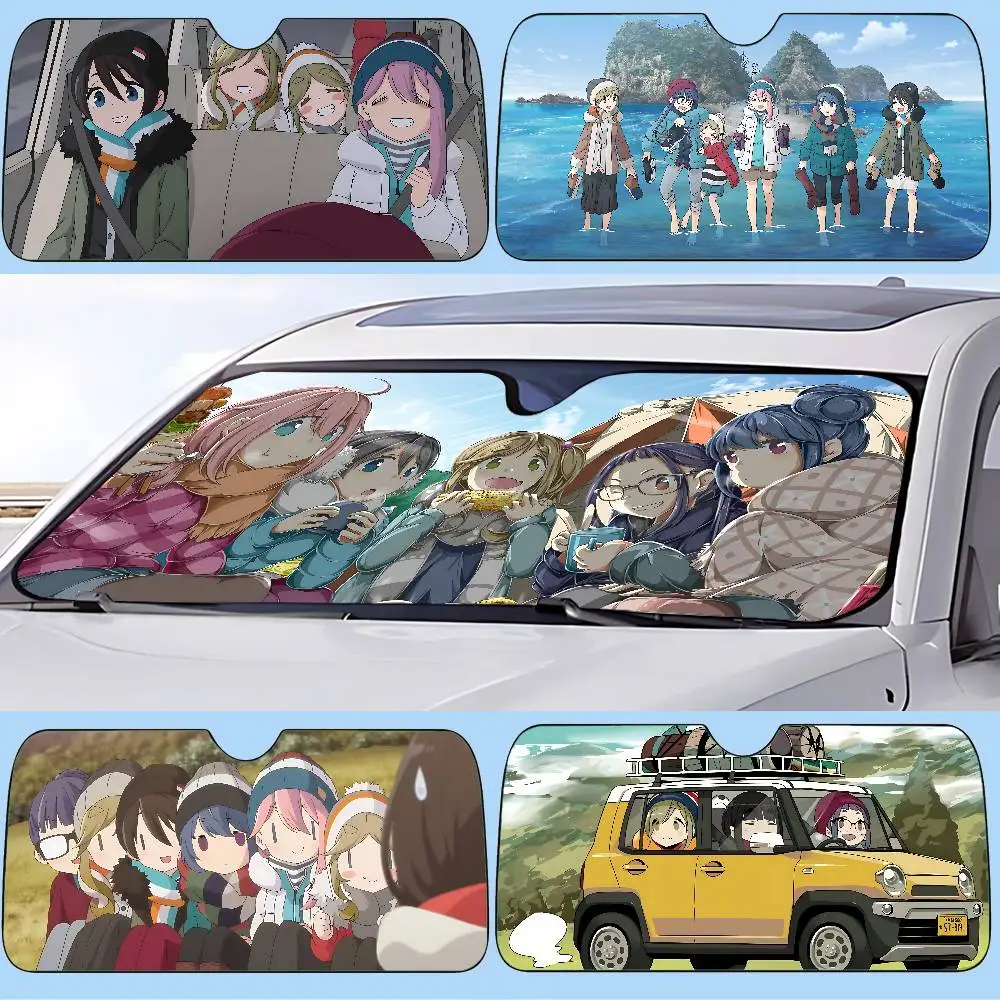 

Anime Y-Yuru Camp Season Car Sunshade Curtains Sunshade Car Window Windscreen Cover Sun Shade Auto Sun Visor Car-covers