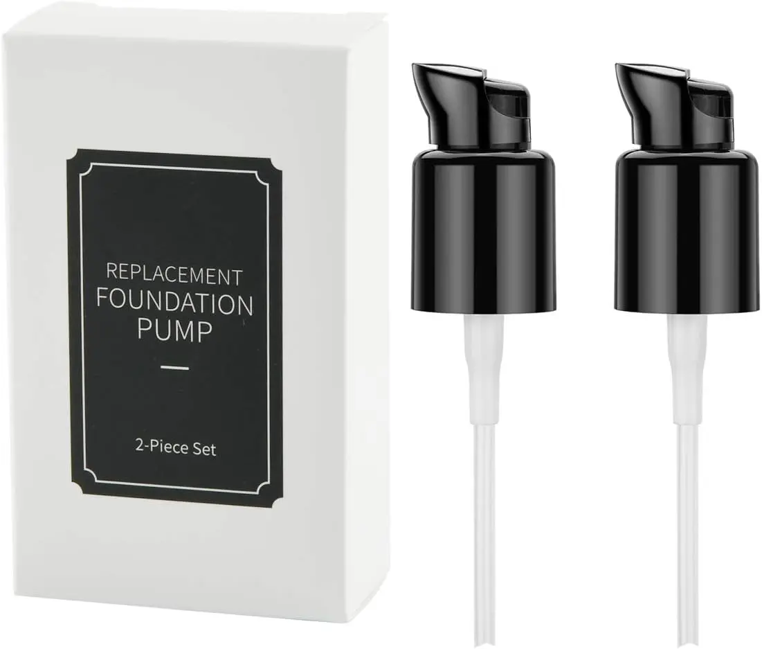 قطعتان من غطاء مضخة كريم الأساس السائل، مناسبة لكريم الأساس السائل 30 مل، أداة مكياج مانعة للتسرب، مضخة بديلة، أداة توزيع السد #4