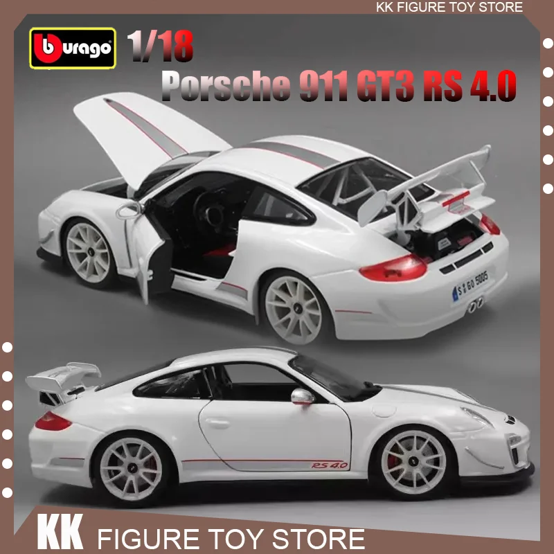 

Bburago 1:18 Porsche 911 Gt3 Rs 4.0 Sports Car Diecast Model Edition Alloy Luxury Vehicle Decoration Toys Car Kids Gift Model