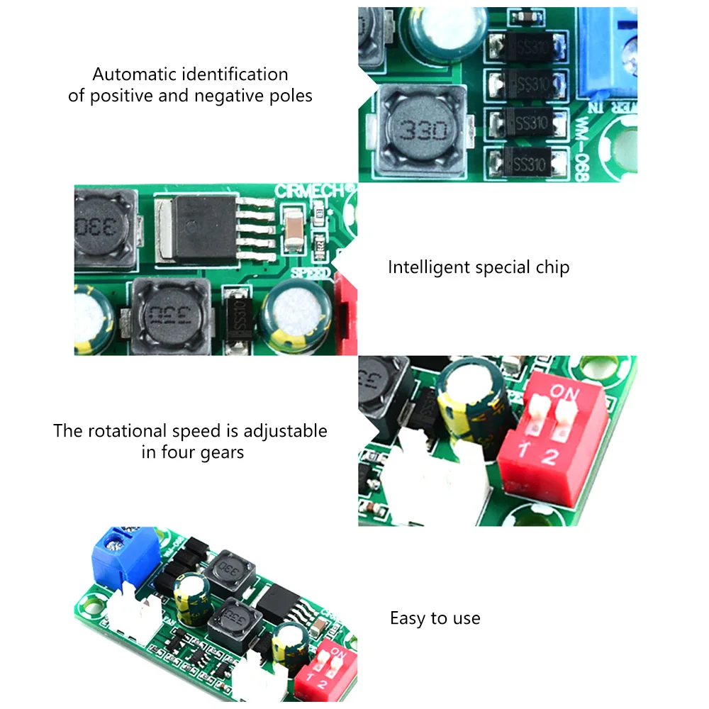 Electronic Thermostat Temperature Control Fan Module DC12V 24V Speed Controller Temperature Control Board Cooling Module