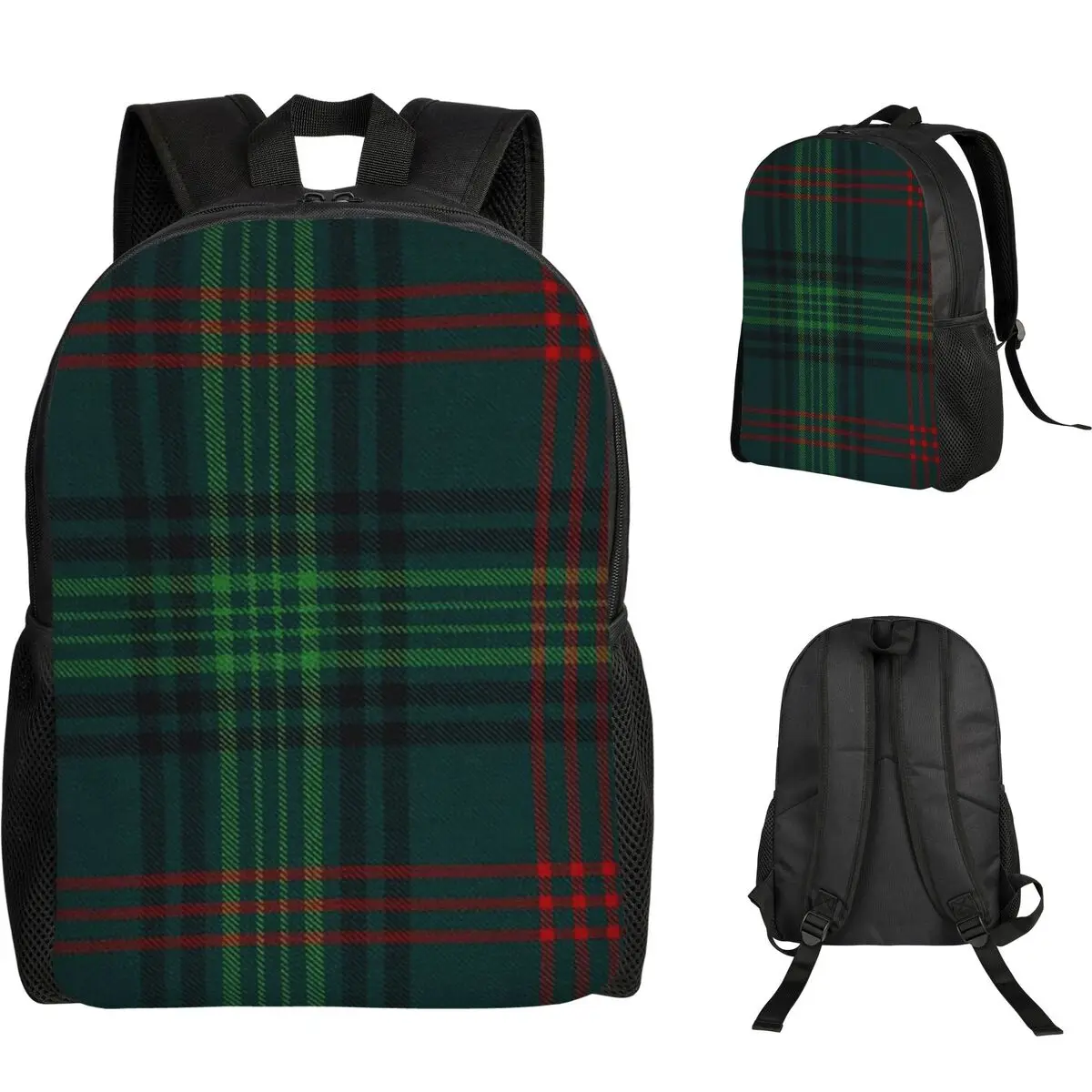Outlander Leather And Tartan Scottish Art Backpack Student Boys Girls BookBag School Bag Laptop Shoulder Bags