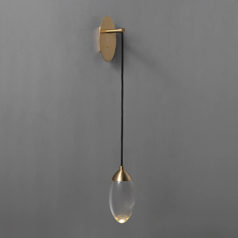 Magical Crystal Ball Brass Wall Lamp Postmodern Light Luxury Simple Living Room Background Wall Decoration Bedside Wall Lamp image 4