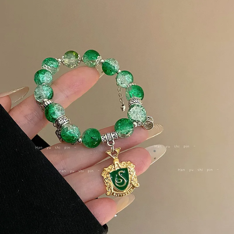 2024 New Harry Potter Red Gryffindor Green Slytherin Blue Ravenclaw Bracelet Toy HP Jewelry Bead Bracelets Gifts Students Toys