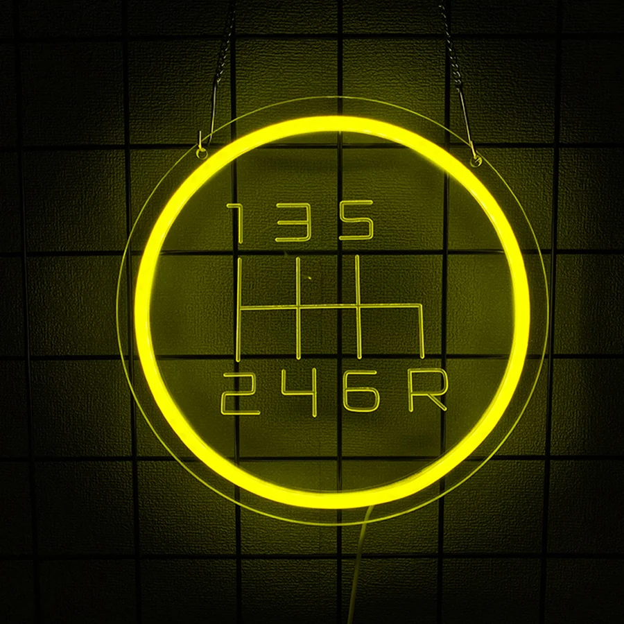 Garage Led Neon Sign, 3D Carved Gear Icon, Usb Powered, Used For Decor Of Bars, Car Service Stations, Parts Stores And Man Caves view 3