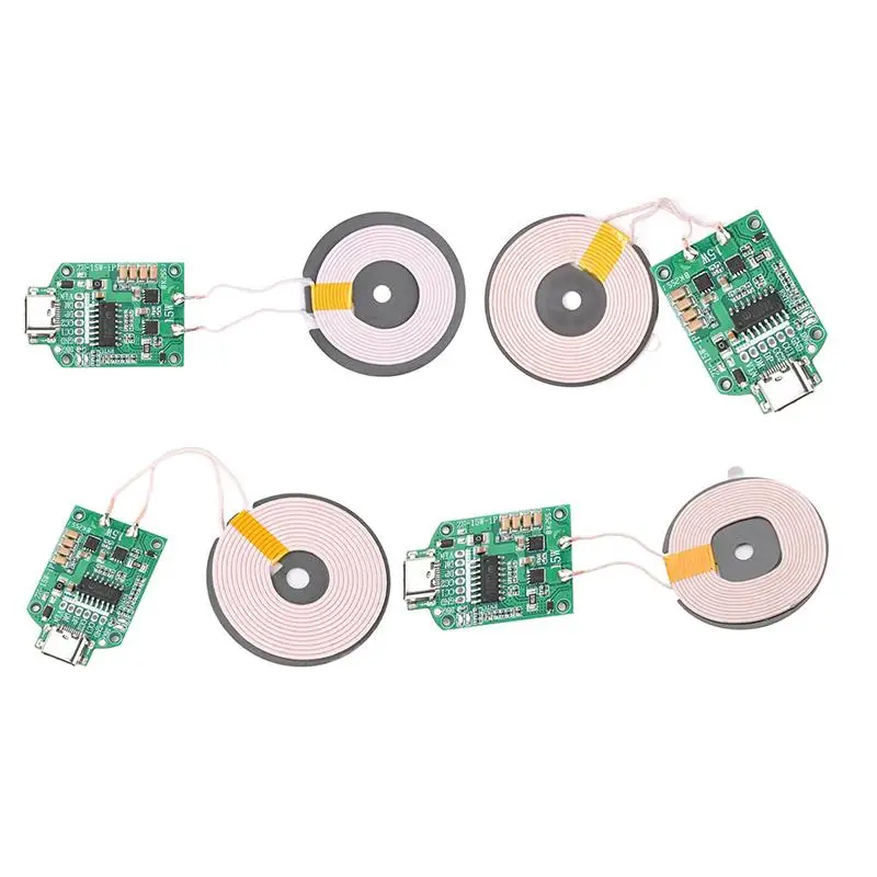 15W Type-c Wireless Charging Module Coil Transmitter Board High Efficiency Inductive Charger DIY Circuit Module