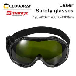 Ultrarayc-gafas de seguridad láser de fibra, lentes protectoras OD6 + CE, 1064nm, escudo para máquina láser de fibra de 190-420nm y 850-1300nm