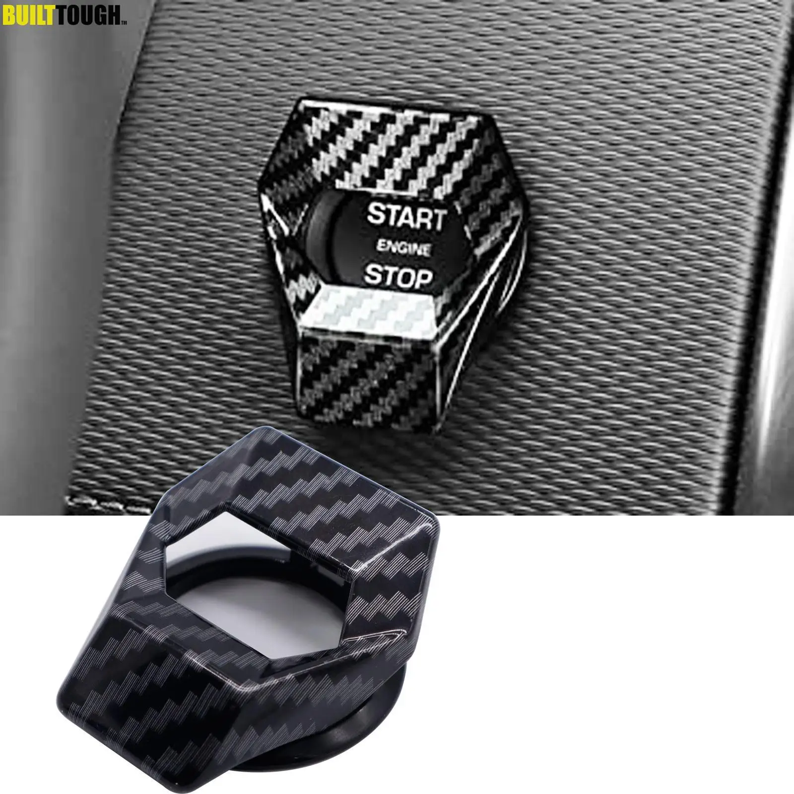 Engine Start Stop Button Universal Car Interior Push Switch Protection Cover Modified Decor Ring Trim Sticker Auto Accessories