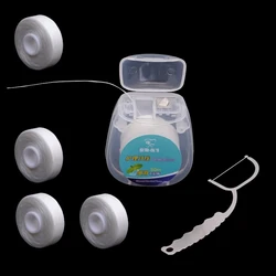 Dental Floss Holder Stainless Steel Handle and Replaceable Flossing Wire Portable Toothpick Interdental Oral Cleaning Tool