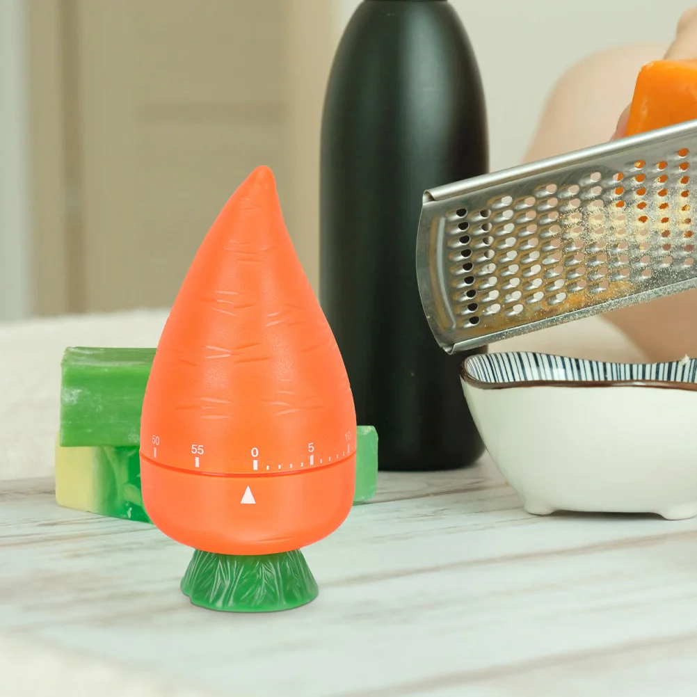 

Kitchen Timer 60 Minute Mechanical Countdown Loud Alarm Carrot Shape Design For Cooking Baking Management Vegetable