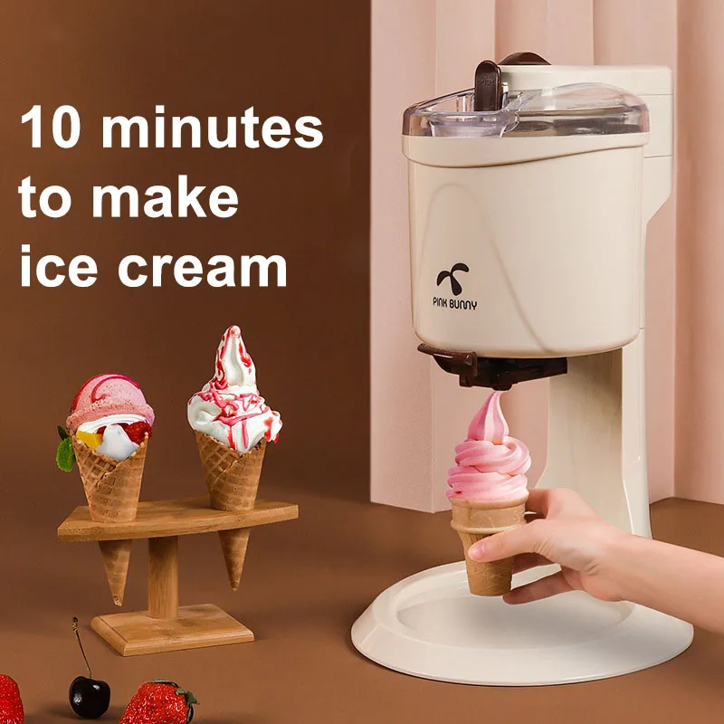 آلة الآيس كريم المنزلية من Beni Rabbit، آلة مخروط الفاكهة للأطفال، آلة الآيس كريم الصغيرة الأوتوماتيكية بالكامل، آلة الآيس كريم الصغيرة