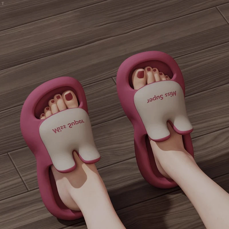 

EVA rabbit slippers for women, summer home, indoor shower, non slip, thick sole, non smelly feet for outdoor wear