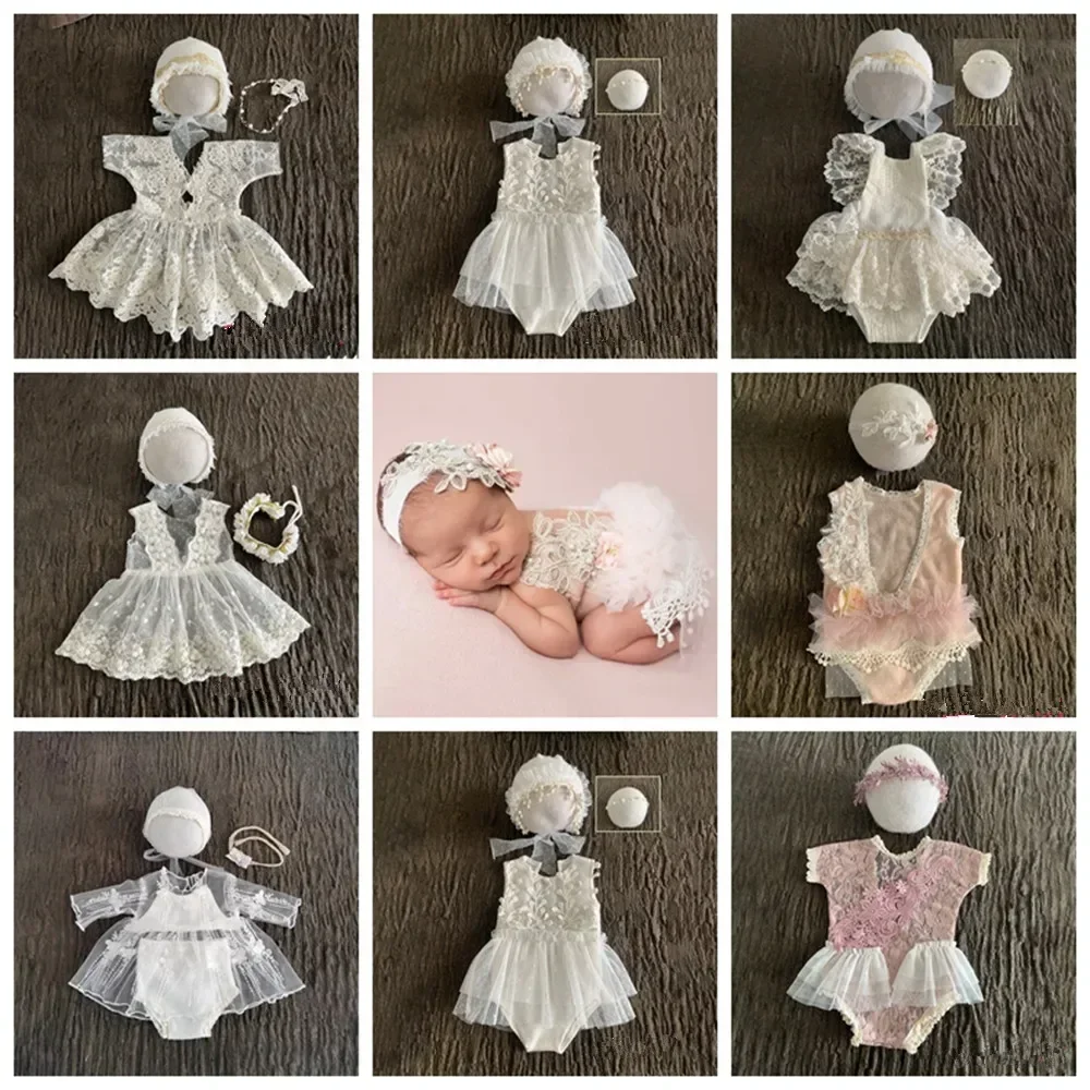 

Одежда для маленьких девочек 0-3 месяцев, платье принцессы, реквизит для фотосессии новорожденных, повязка на голову, комбинезон, боди, аксессуары для фотосессии