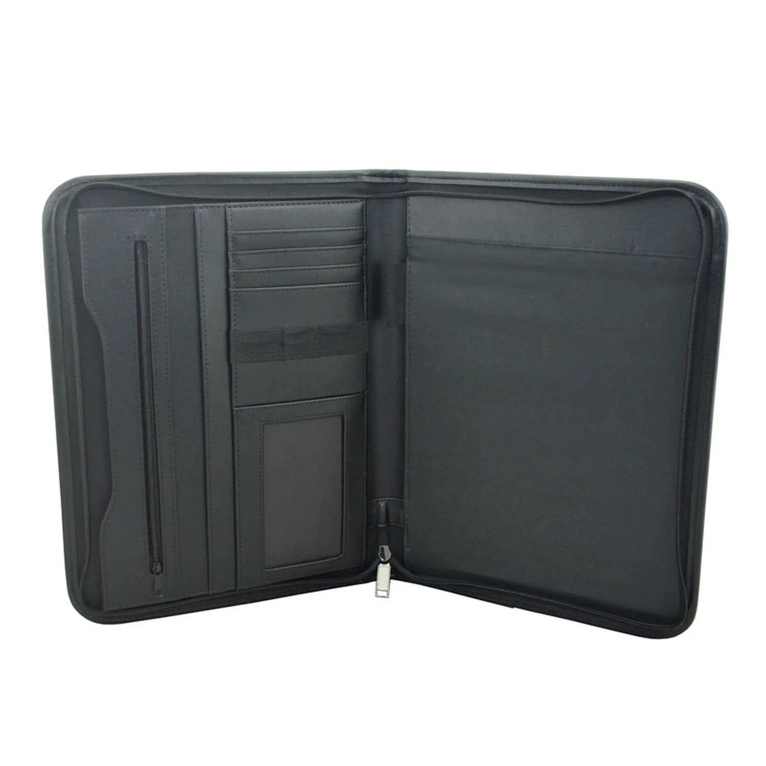 Multifunctionele A4 Map Professionele Zakelijke Conferentie Pu Leer Document Case Portable Organizer Bag Met Rekenmachine