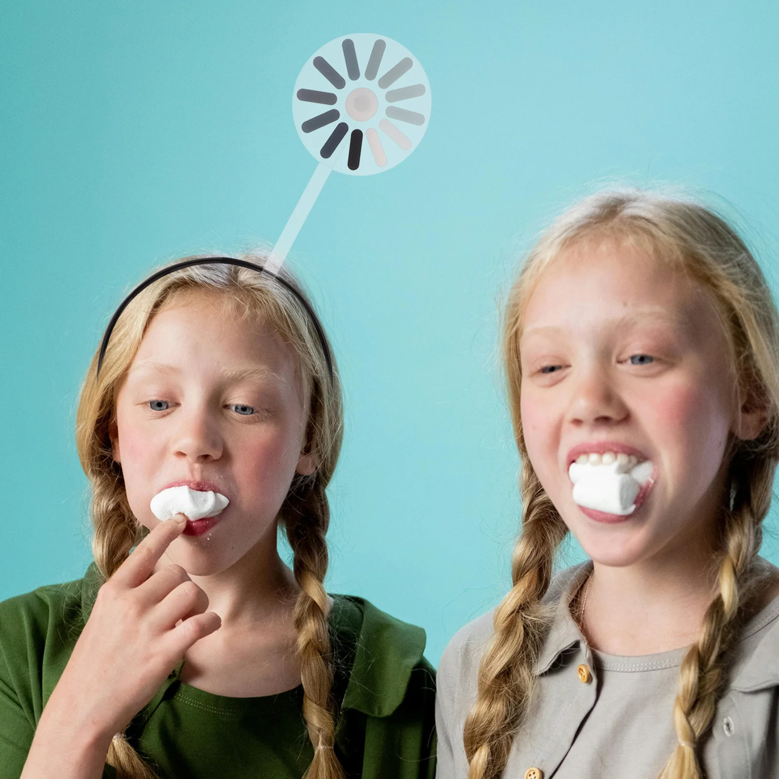 

6pcs Funny Loading Symbol Hair Bands Black Quirky Rotating Headband Party Costume Accessory Photo Prop Novelty Spinner Hairband