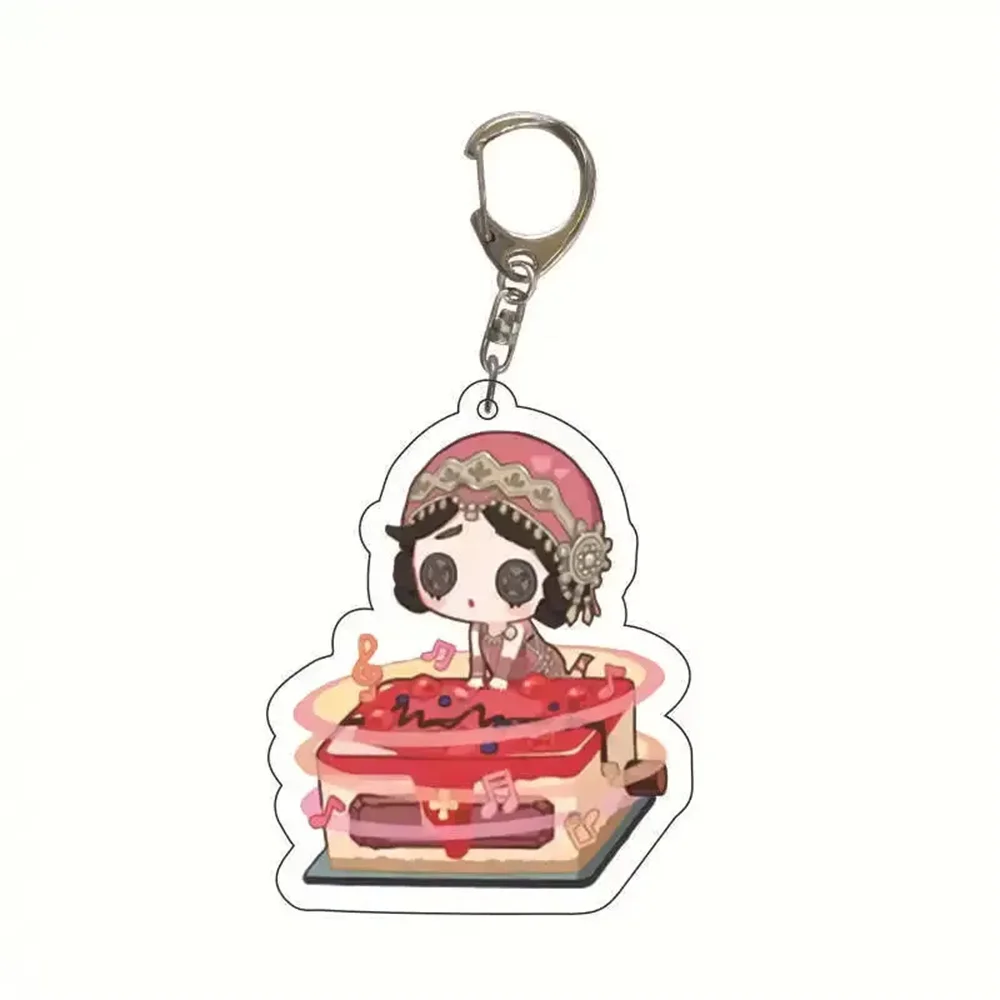 6cm Game Identity v Cute Acrylic Keychain Model Figure Cosplay Plate Holder Topper Birthday Fans Gift