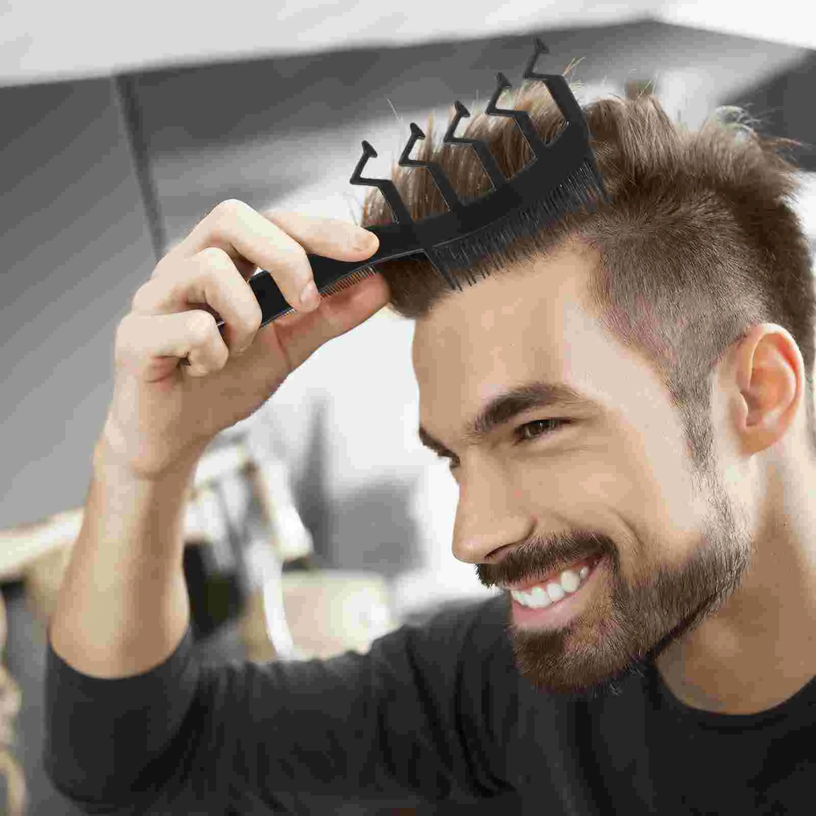 Comb Hair Seam Styling Fluffy Household Wide-tooth Bangs Shaping Massage () Black Barber Bulk Combs Parting Man