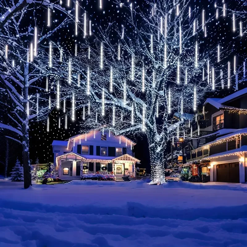 Outdoor Meteor Shower Christmas Light String Courtyard Light Suitable for Garden Street Terrace Tent Wedding Party