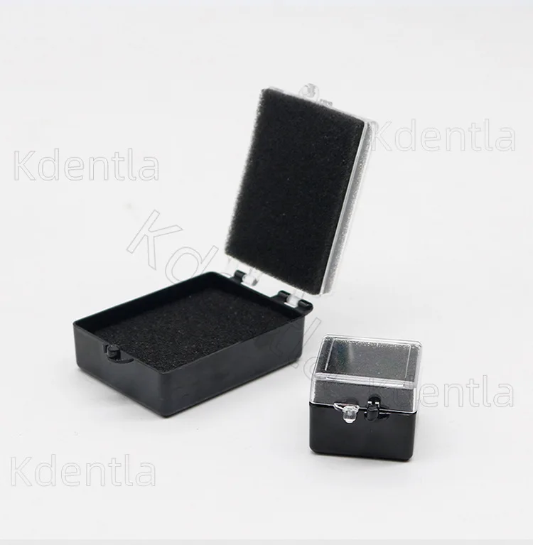 100pcs Denture Storage Box Dental Implant Storage Box Denture Plastic Tooth with Sponge Teeth Tools Fake Dental Storage Boxes