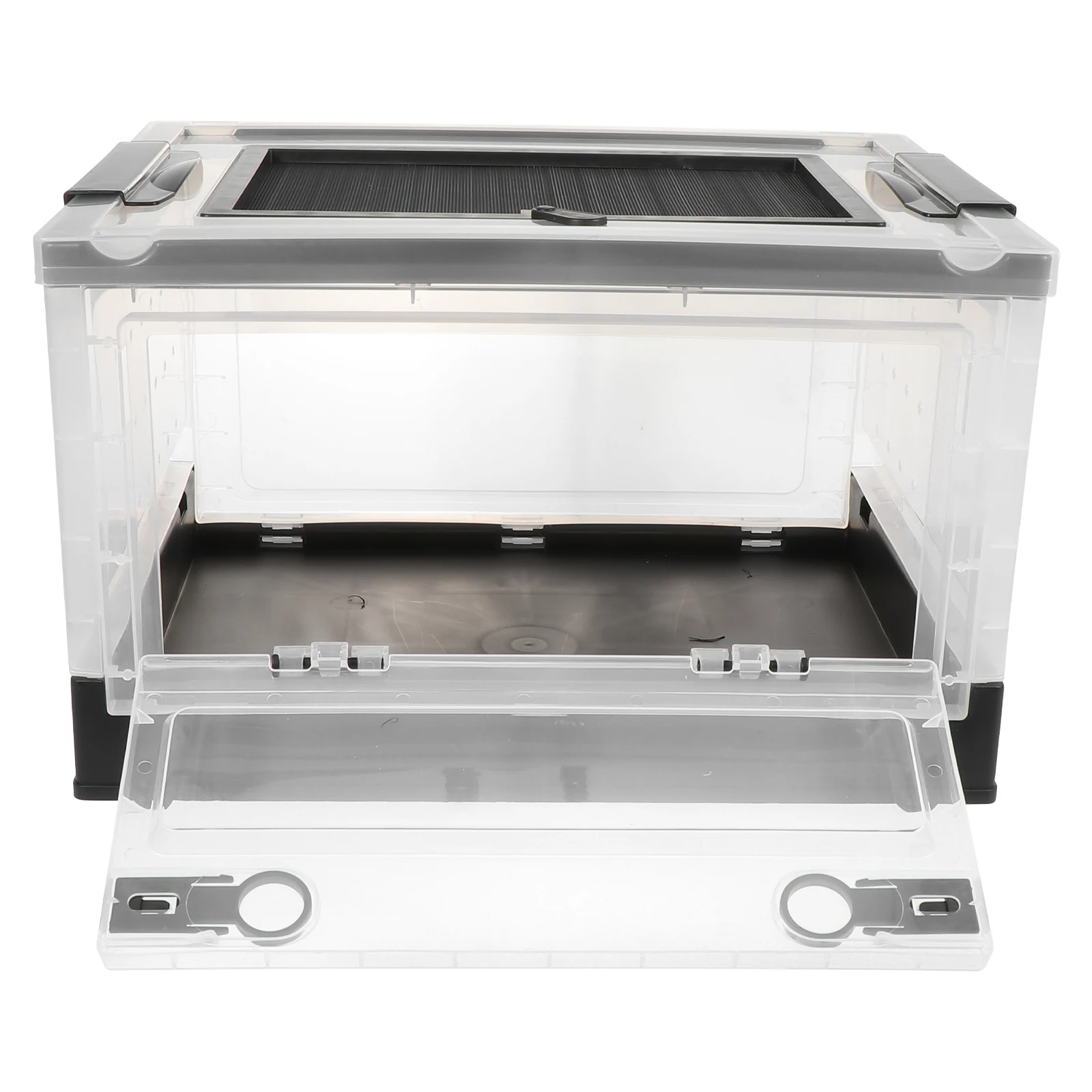 

Plastic Hamster Cage Premium Material Durable Breathable Design Air Holes Lightweight Compact Feeding Separate Open Foldable
